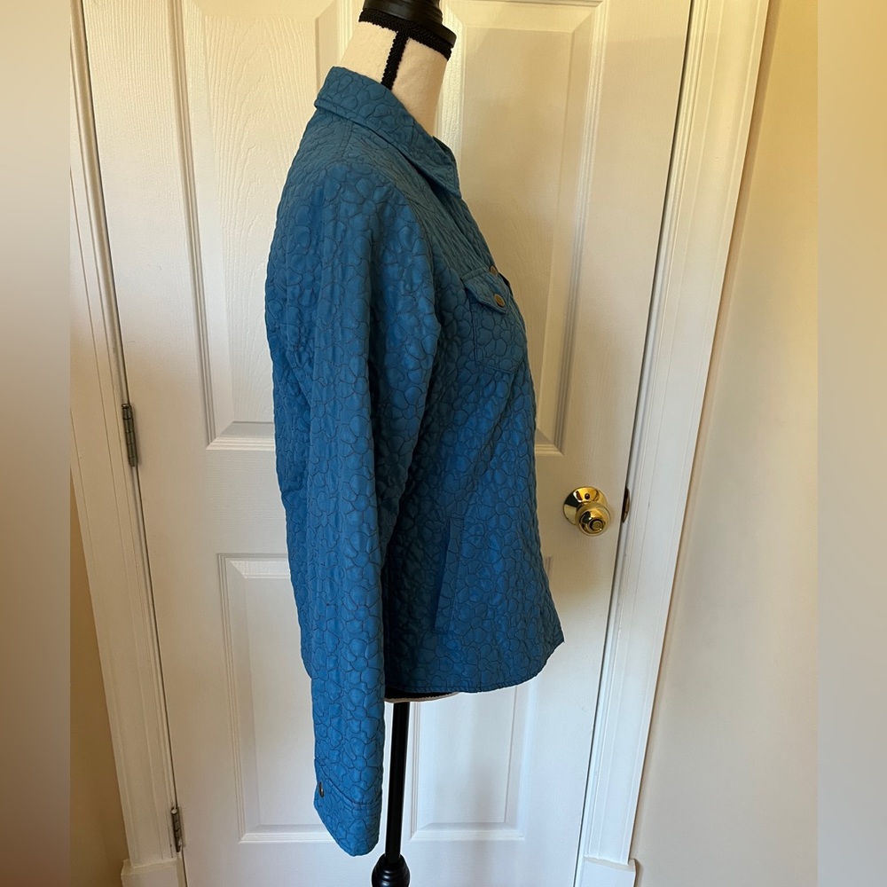 Ariat Teal Blue Quilted Western Riding Equestrian Jacket S - Picture 6 of 12